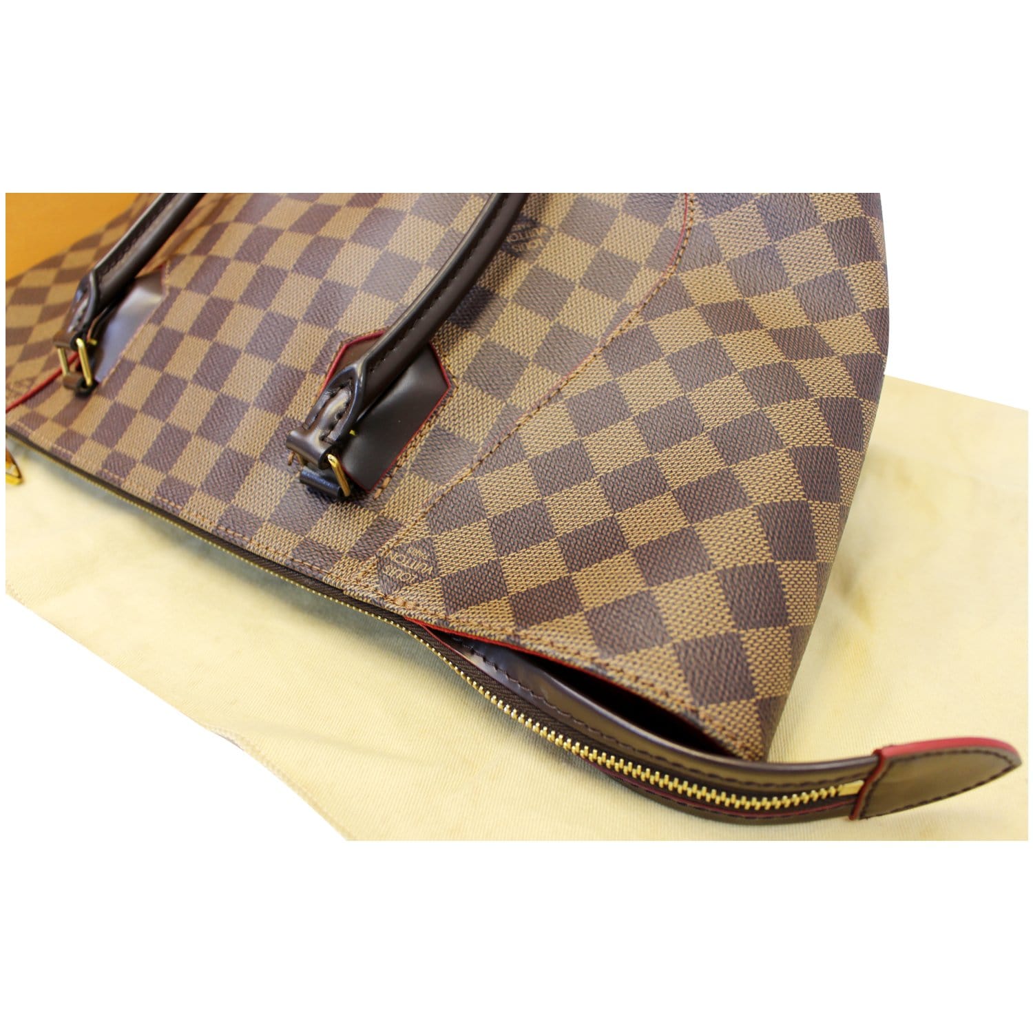 Caissa cloth handbag Louis Vuitton Brown in Cloth - 24542618
