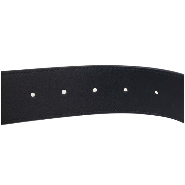 GUCCI Double G Buckle Black Leather Belt Size 39 Black-US