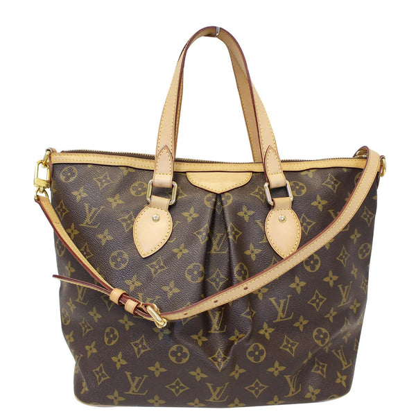 LOUIS VUITTON Palermo PM Monogram Canvas Shoulder Bag Brown