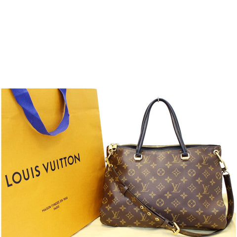LOUIS VUITTON Pallas Monogram Canvas Shoulder Bag Noir
