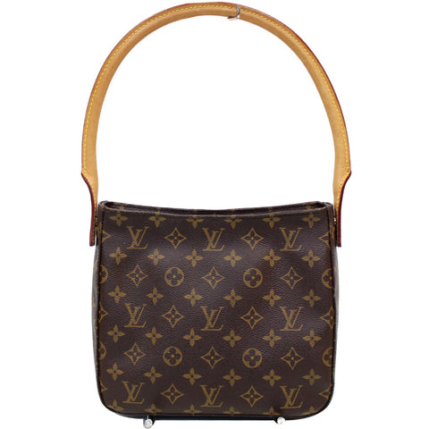 LOUIS VUITTON Looping MM Monogram Canvas Shoulder Bag Brown
