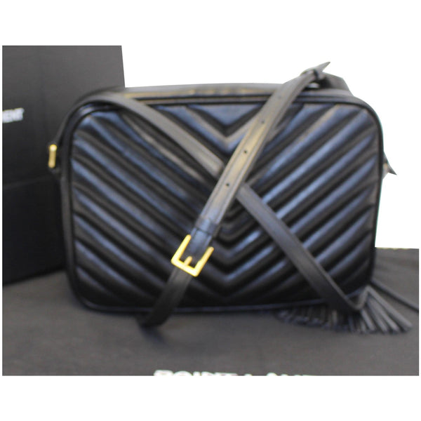Yves Saint Laurent Camera Leather Crossbody Bag Black