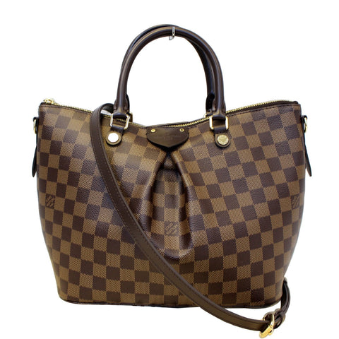 LOUIS VUITTON Siena MM Damier Ebene Shoulder Bag Brown