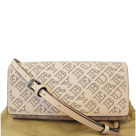 BURBERRY Hampshire Perforated Leather Crossbody Bag