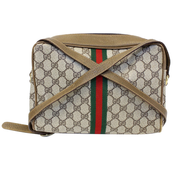 GUCCI GG Canvas Web Crossbody Bag Vintage Brown-US