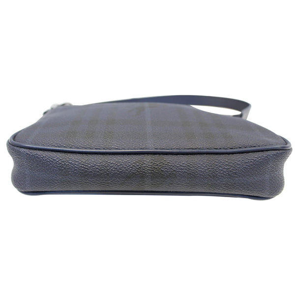 Burberry Canvas Coated Pochette Blue - Burberry Clutch - bottom view