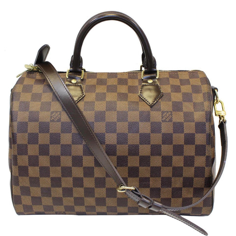 LOUIS VUITTON Speedy 30 Bandouliere Damier Ebene Shoulder Bag Brown