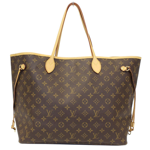 LOUIS VUITTON Neverfull GM Monogram Canvas Tote Shoulder Bag Brown