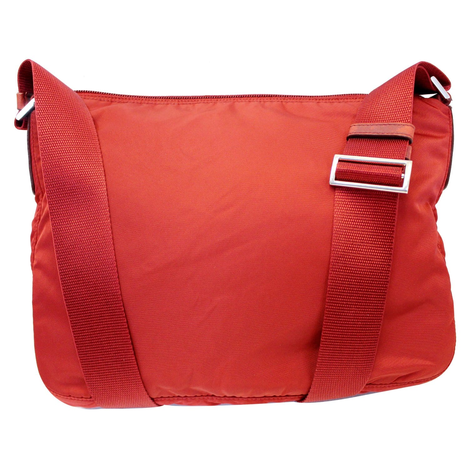 M red nylon crossbody bag