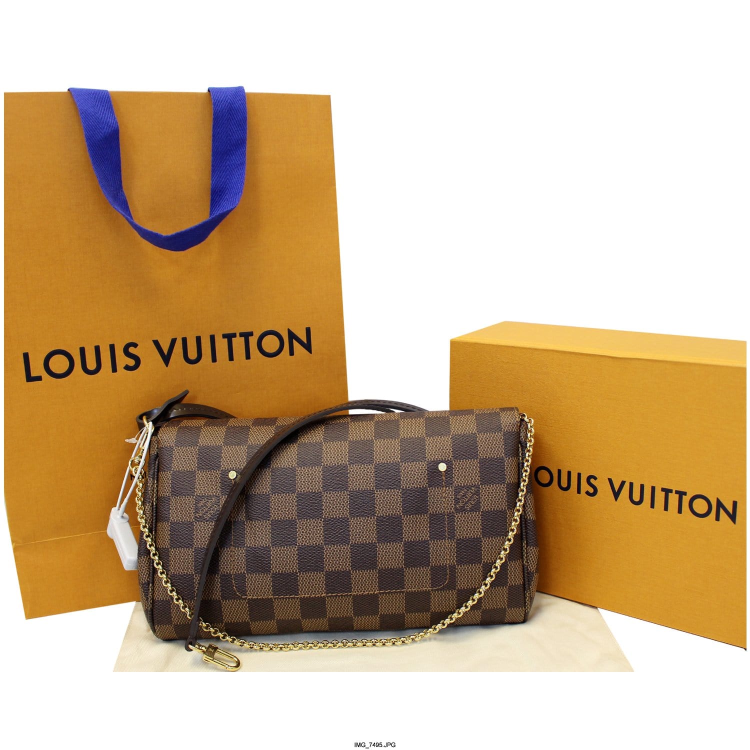 LOUIS VUITTON Authentic Gift Shopping Bag Small Orange SIZE 8.5 x