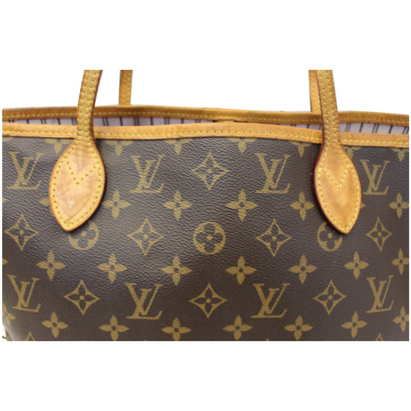 LOUIS VUITTON Neverfull MM Monogram Canvas Tote Shoulder Bag Brown