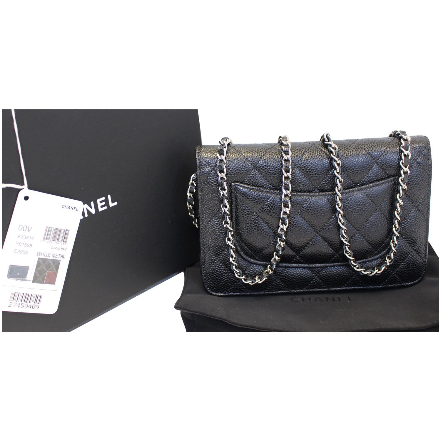 Chanel 21K Pink Caviar WOC Mini Wallet Chain Gold Charm Shoulder Crossbody  Bag