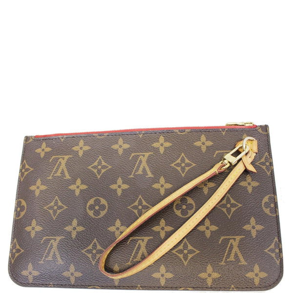 Louis Vuitton Neverfull MM Pouch Wristlet Pochette - lv strap