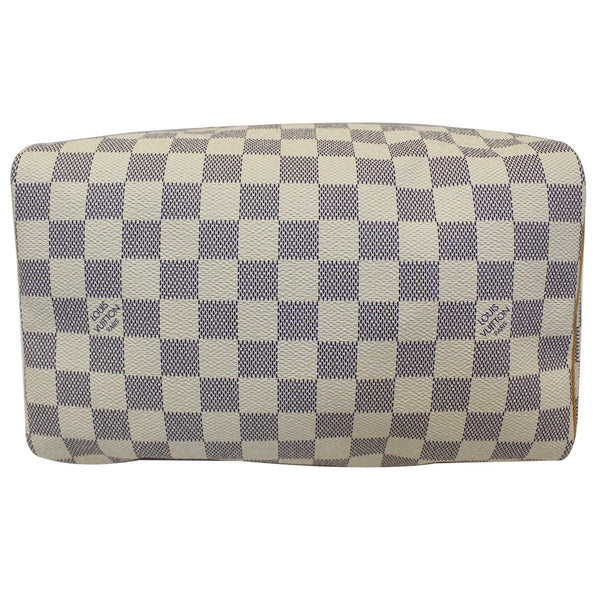 LOUIS VUITTON Speedy 25 Damier Azur Satchel Bag White