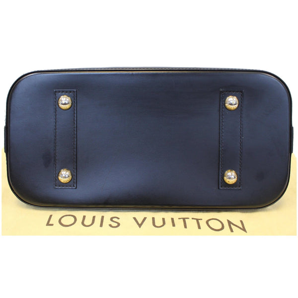 Louis Vuitton Alma Epi Leather Satchel Bag Black- Bottom