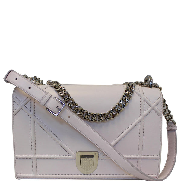 Christian Dior Flap Bag Diorama Leather Medium White