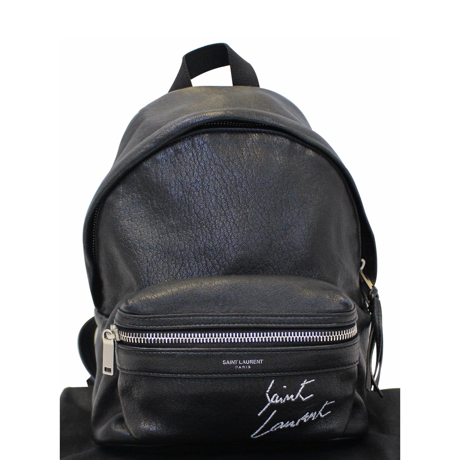 バッグ SAINT LAURENT TOY CITY BACKPACK YVES SAINT LAURENT Toy City Embroidered Leather Backpack Bag Black-US