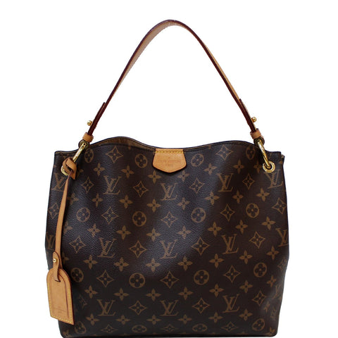 LOUIS VUITTON Graceful MM Monogram Canvas Shoulder Bag Brown