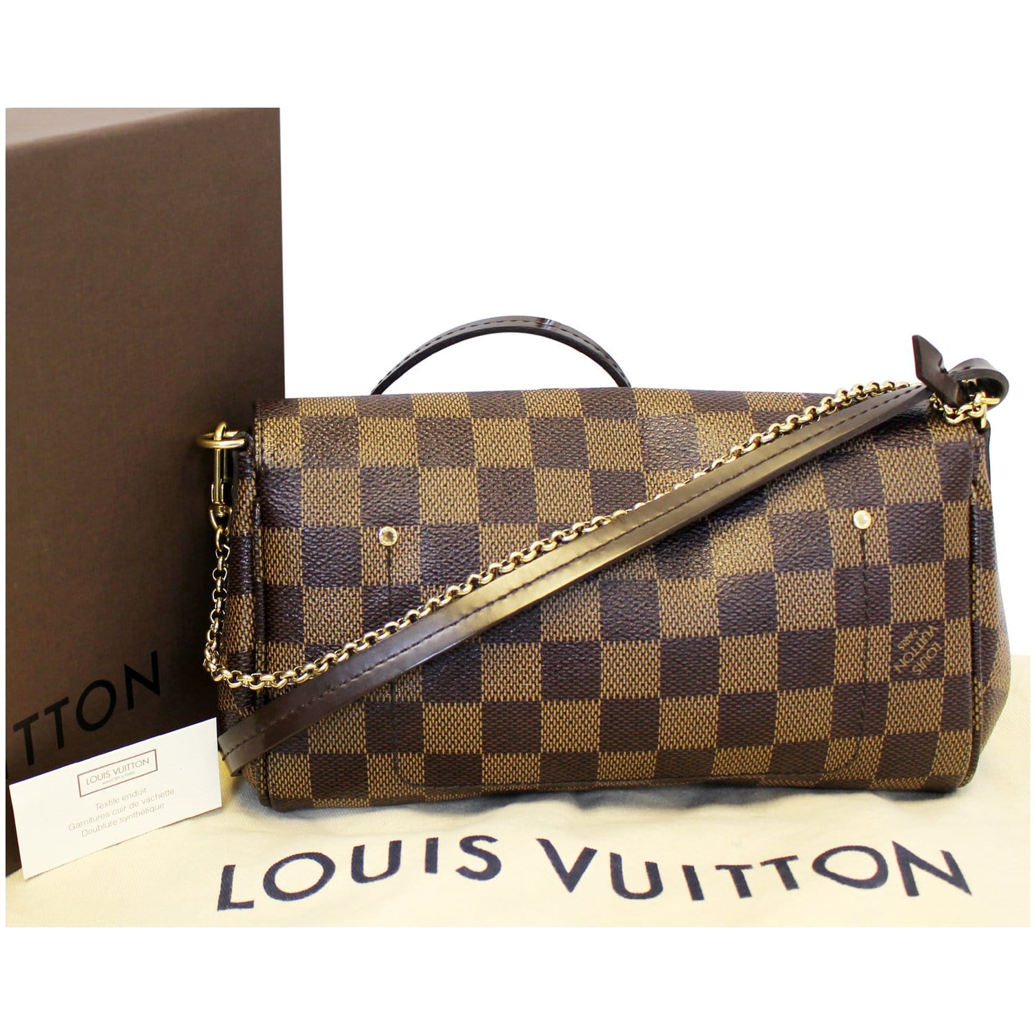 Louis Vuitton Damier Ebene Canvas Favorite PM Bag Louis Vuitton