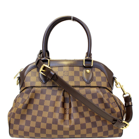 LOUIS VUITTON Trevi PM Damier Ebene Shoulder Bag Brown