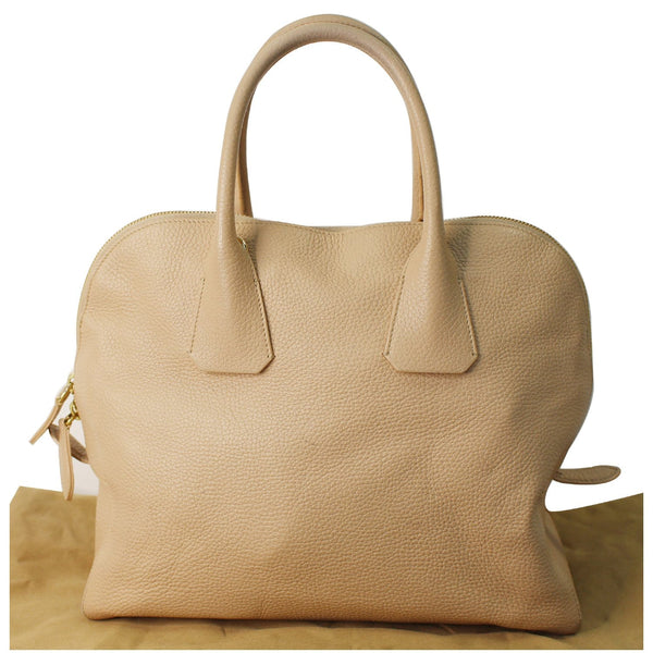 BURBERRY London Greenwood Grainy Leather Bowling Bag Nude