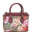 Gucci Satchel Bag GG Supreme Blooms Small Raisin