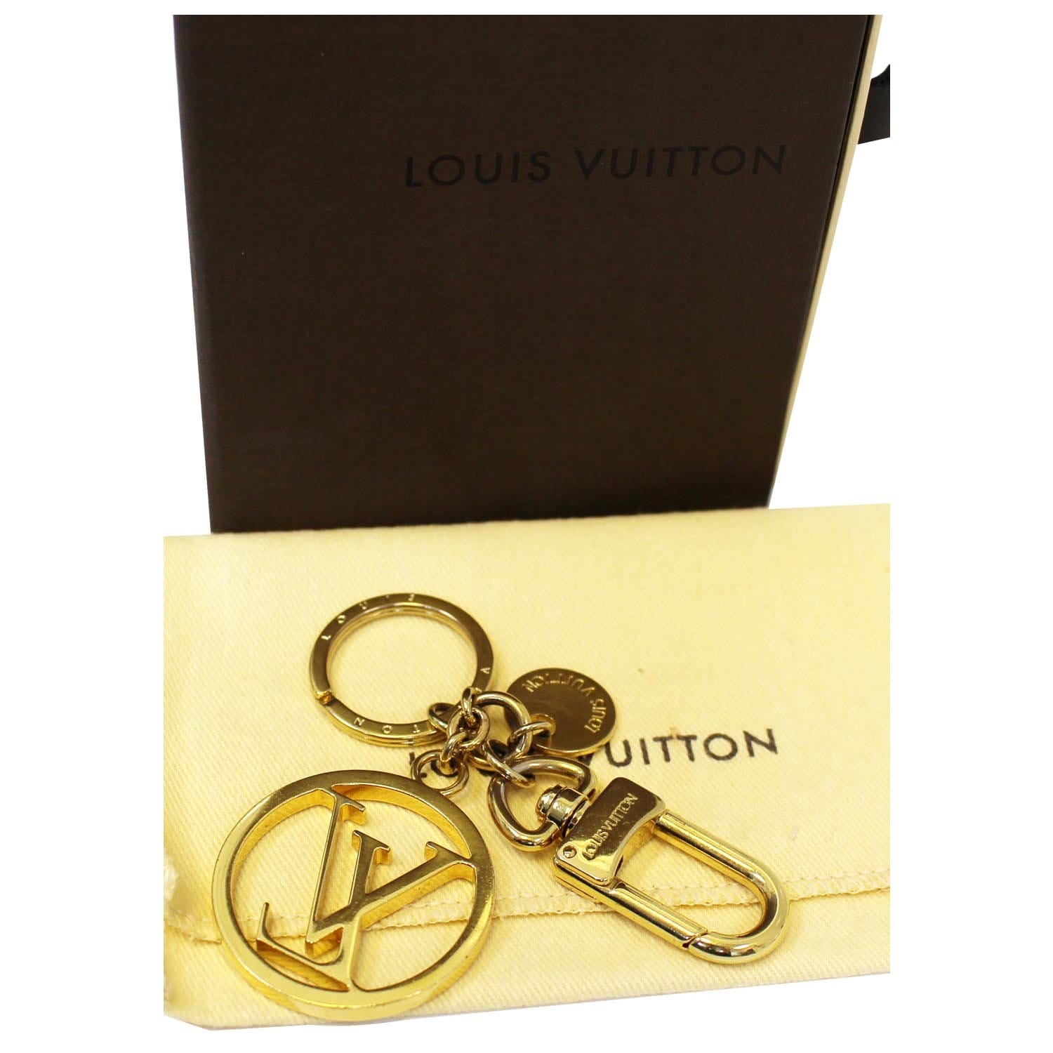 LOUIS VUITTON LV Circle Bag Charm Key Holder Gold 1283420