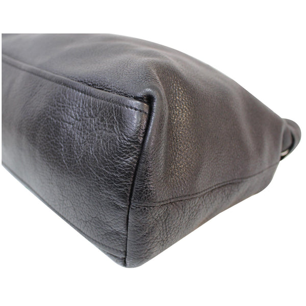 PRADA Vitello Daino Leather Shoulder Bag Black