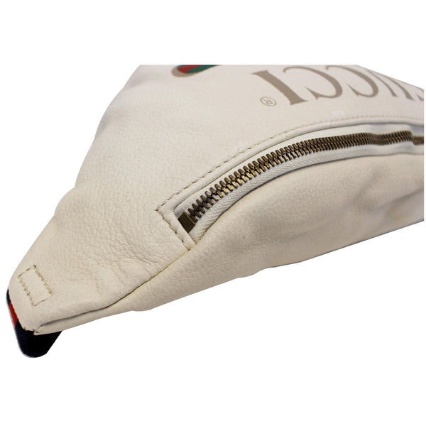 Gucci Bum Bag Print Leather White Belt Waist Medium for women