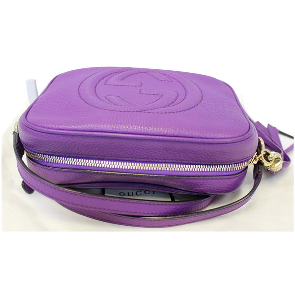 Gucci Crossbody Bag Soho Disco Pebbled Leather purple 