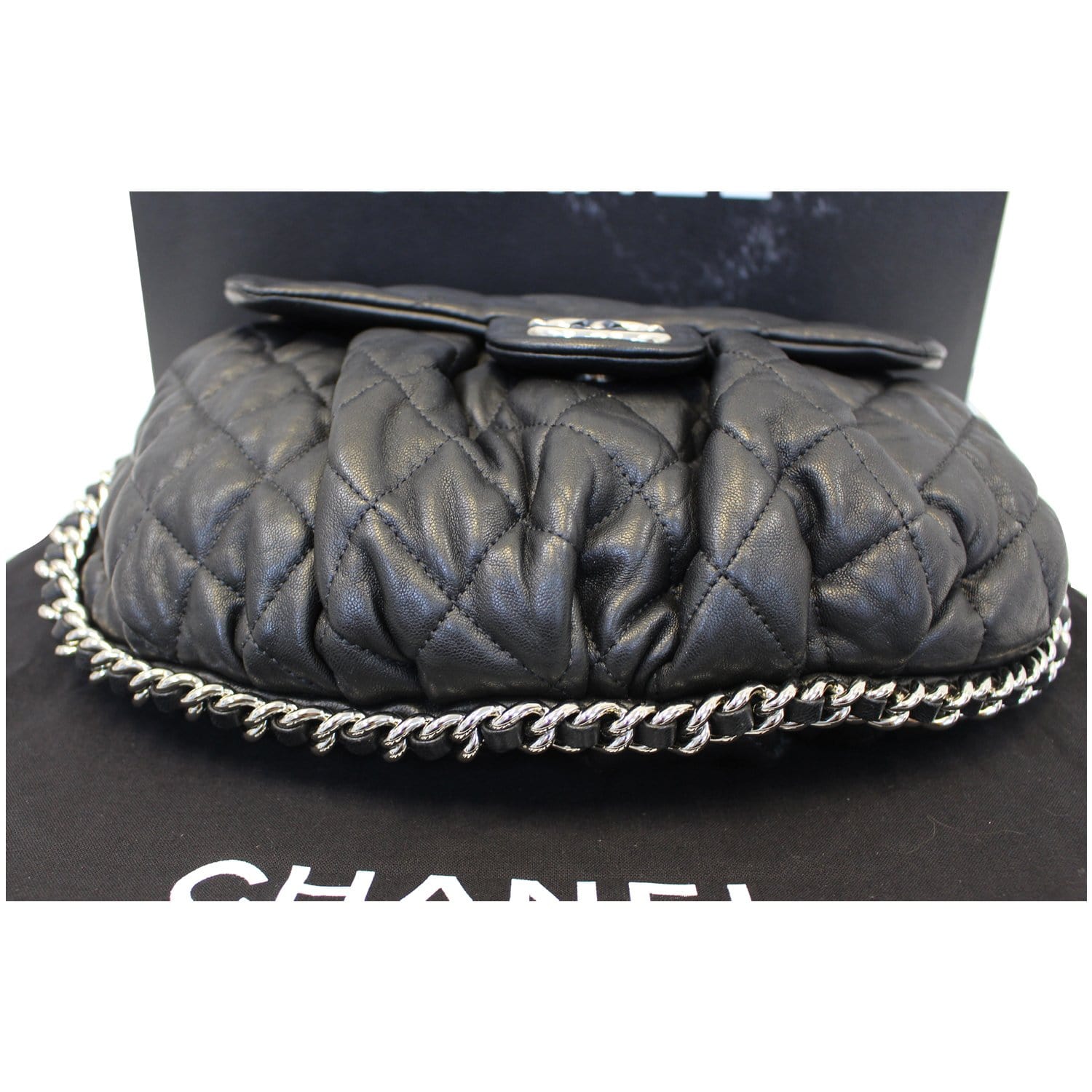 CHANEL Chain Around Quilted Leather Flap Shoulder Crossbody Bag