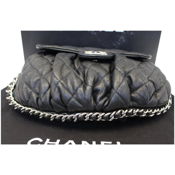 CHANEL Chain Around Quilted Leather Flap Shoulder Crossbody Bag Black