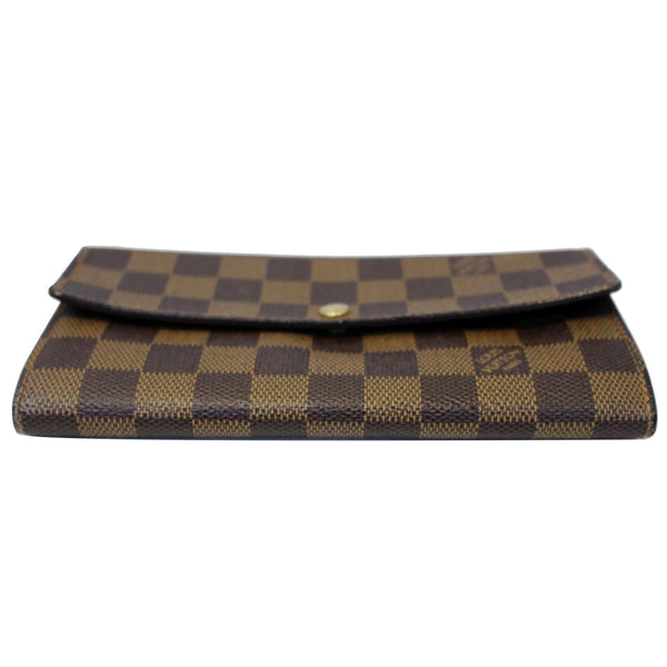 LOUIS VUITTON Sarah Damier Ebene Wallet Brown
