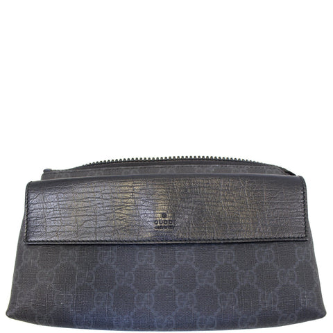 GUCCI GG Supreme Monogram Waist Bum Bag Black 161833