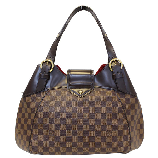 LOUIS VUITTON Sistina GM Damier Ebene Shoulder Handbag Brown-US