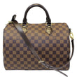 LOUIS VUITTON Speedy 30 Bandouliere Damier Ebene Satchel Bag Brown