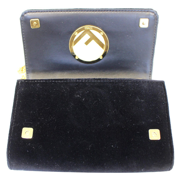 Fendi Wallet Velvet On Chain Crossbody Bag - front view 