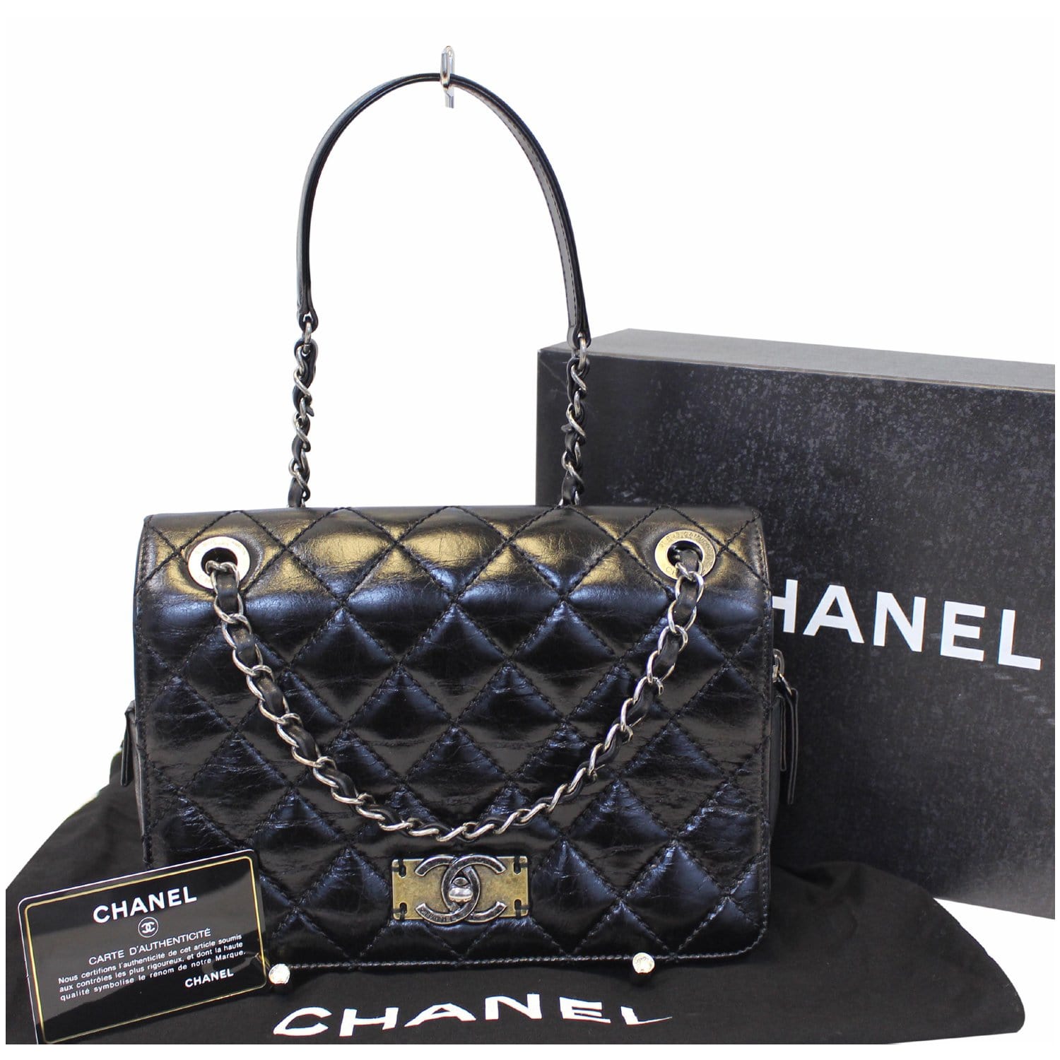 chanel black quilted crossbody purse