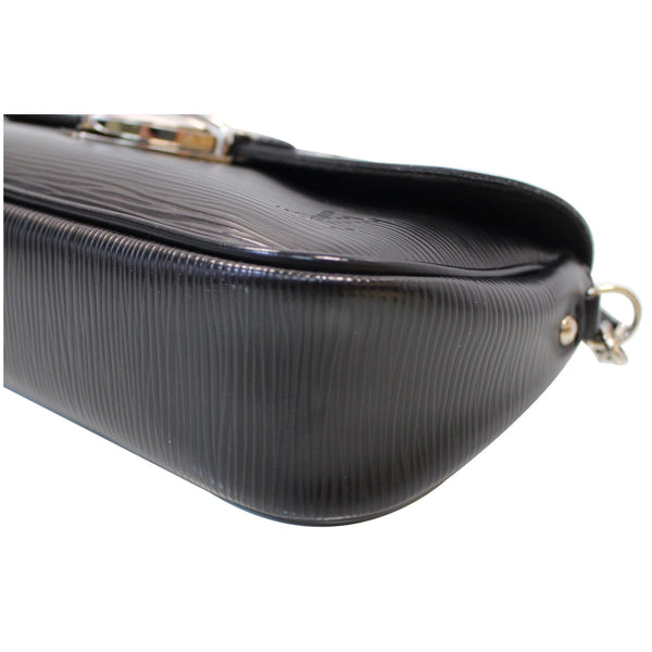 LOUIS VUITTON Montaigne Epi Leather Clutch Bag Black