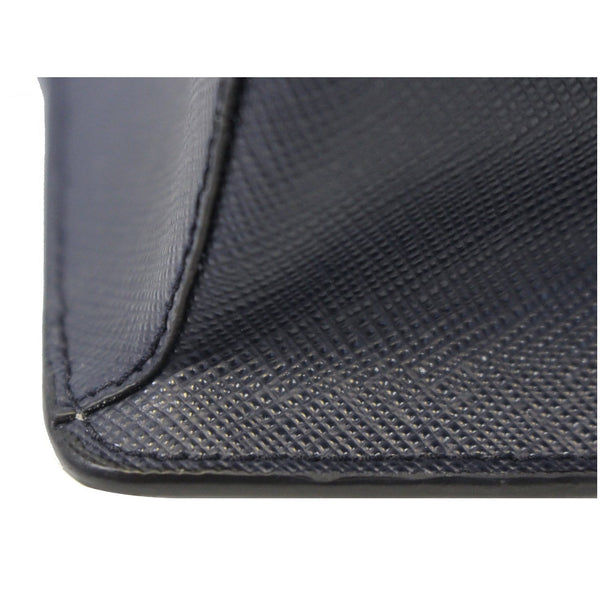 Prada Saffiano Leather Shoulder Bag in Blue - bag corner