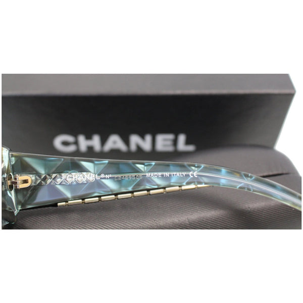 CHANEL Quilted Crystal CC Logo Gradient Tint Sunglasses 5046