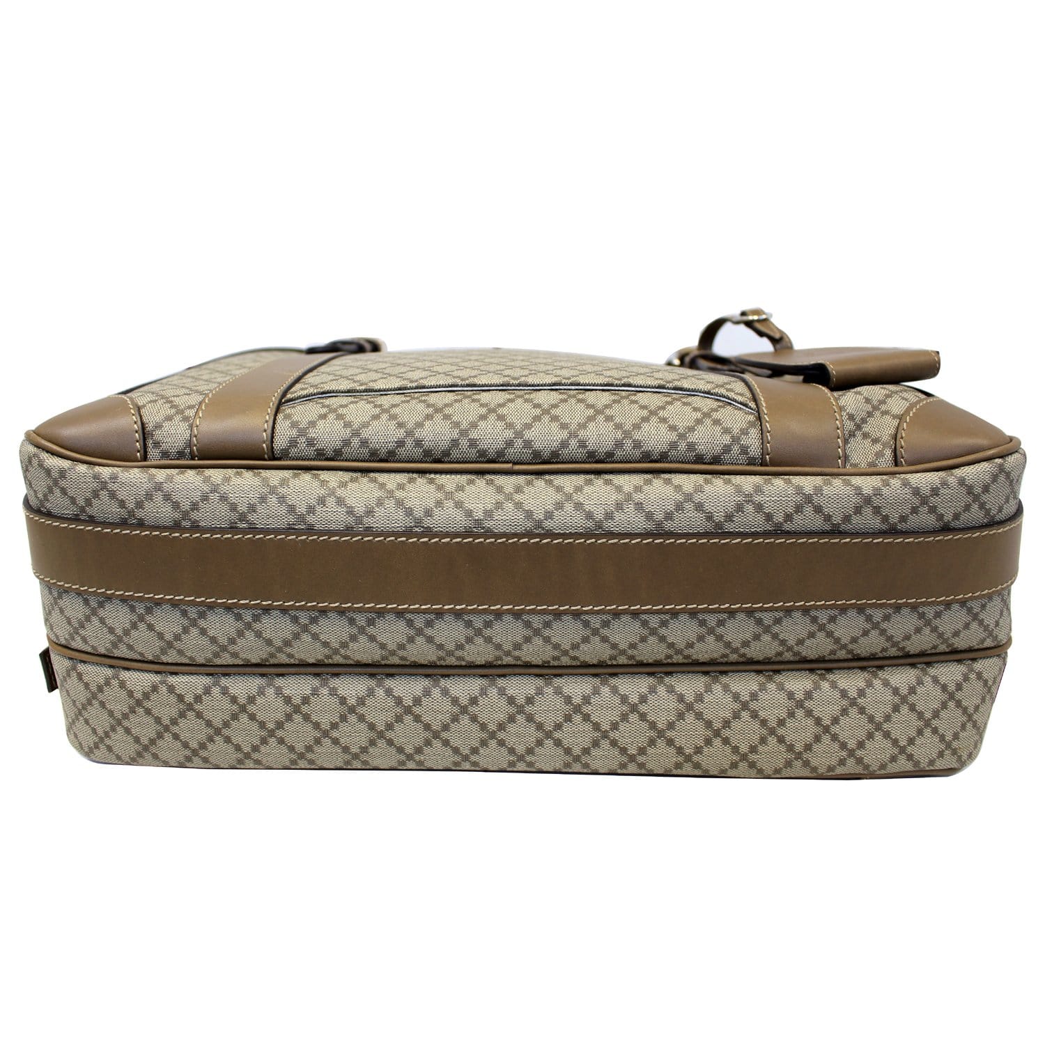 men's / unisex gucci travel bag Gucci Travel Bag Diamante Men's Briefcase Beige