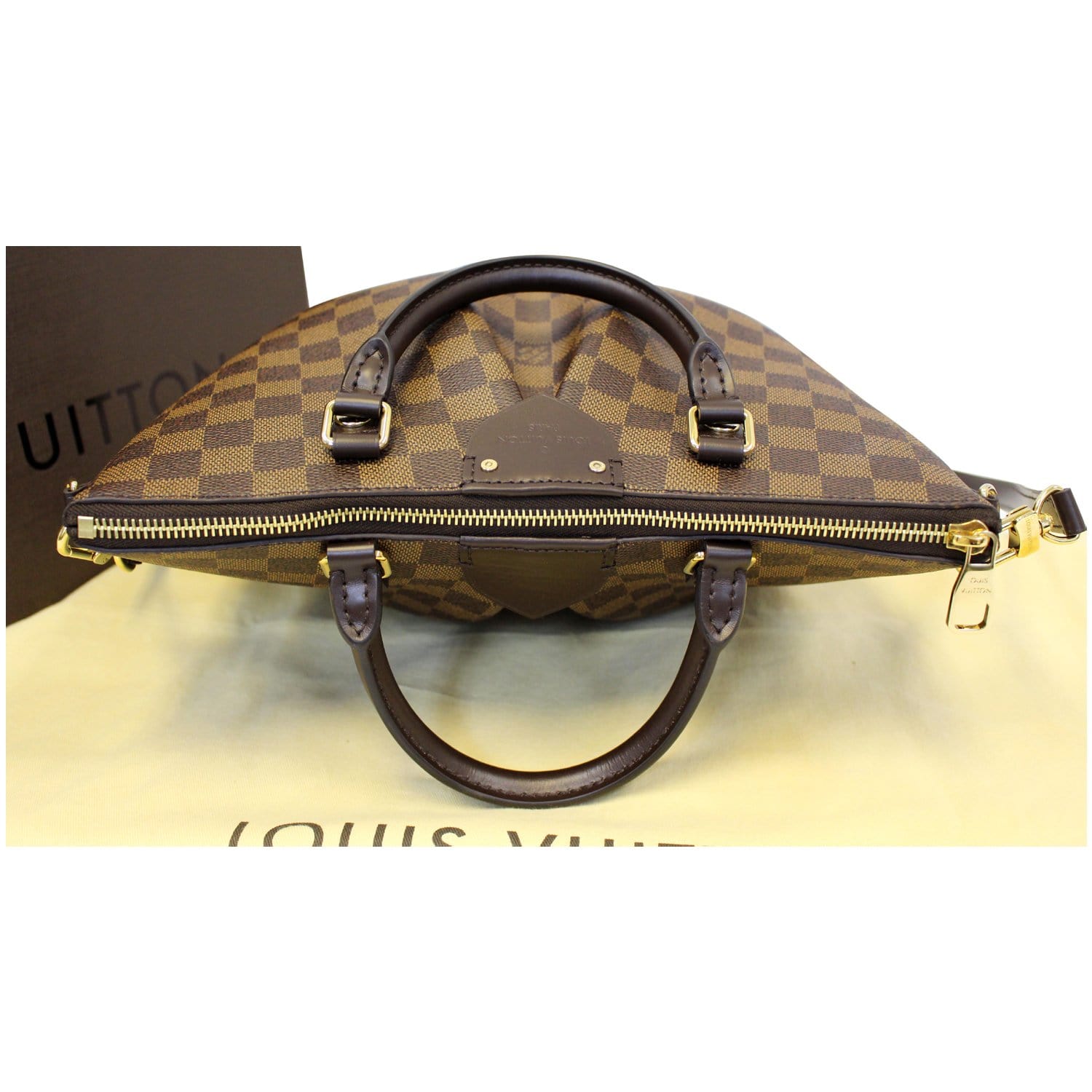 Siena cloth handbag Louis Vuitton Brown in Cloth - 35628923