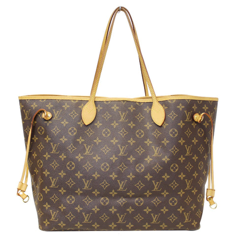 LOUIS VUITTON Neverfull GM Monogram Canvas Shoulder Bag Fuchsia