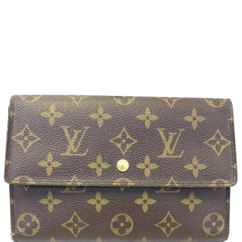 LOUIS VUITTON Alexandra Monogram Canvas Long Wallet Brown