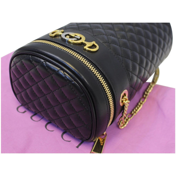 GUCCI Trapuntta Calfskin Leather Belt Bag Black 572298