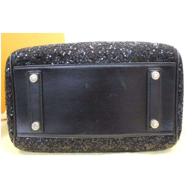 LOUIS VUITTON Sunshine Express Speedy Sequin Satchel Bag Black