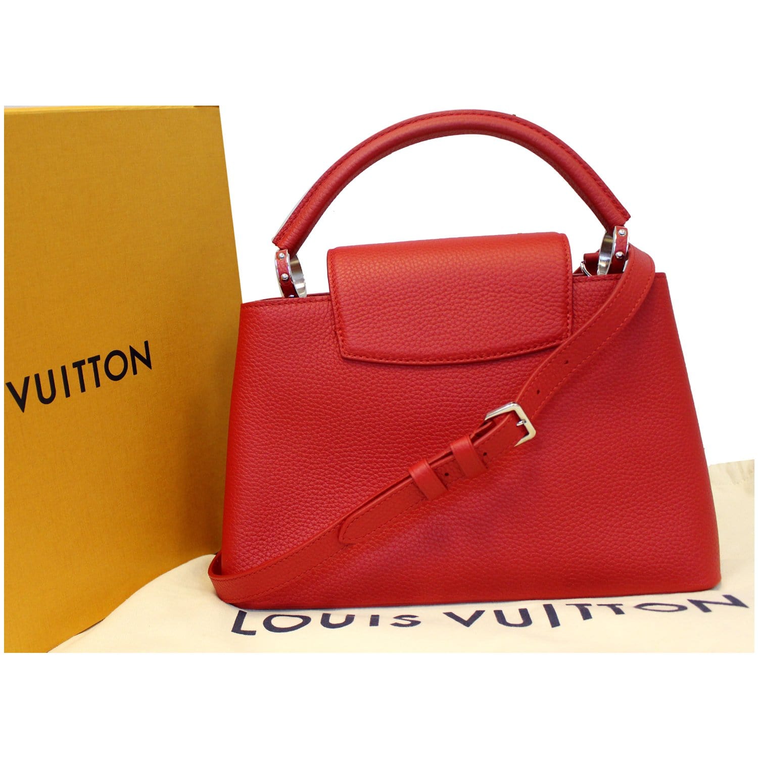 Capucines leather handbag Louis Vuitton Brown in Leather - 30685371