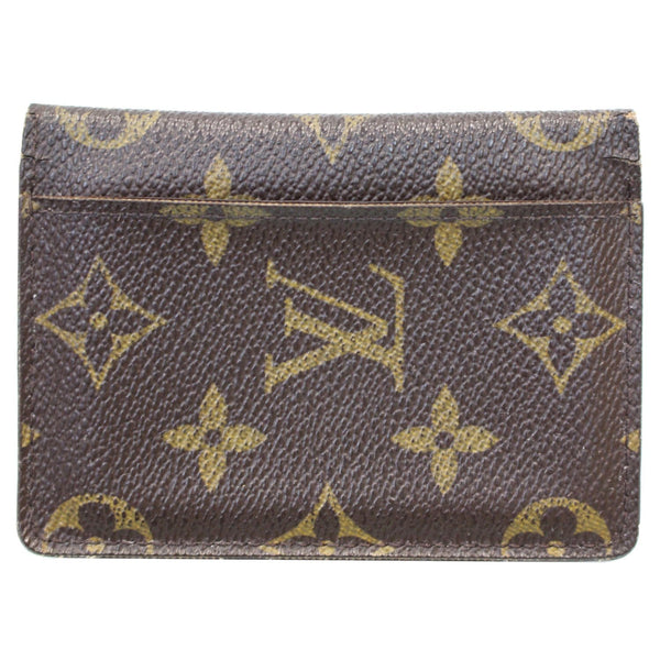 LOUIS VUITTON Pocket Organizer Monogram Canvas Wallet Brown