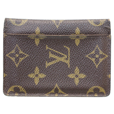 LOUIS VUITTON Pocket Organizer Monogram Canvas Wallet Brown